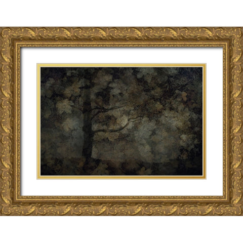 Dark Forest Gold Ornate Wood Framed Art Print with Double Matting by Talen, Nel