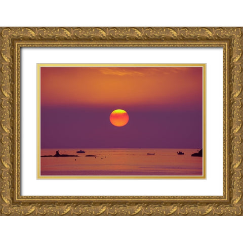 Dawn Gold Ornate Wood Framed Art Print with Double Matting by Herrera Espinosa, Andres