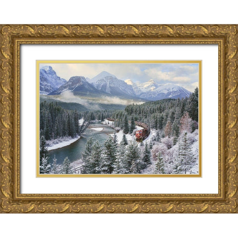 Polar Express Gold Ornate Wood Framed Art Print with Double Matting by Figueras Barranco, Antoni