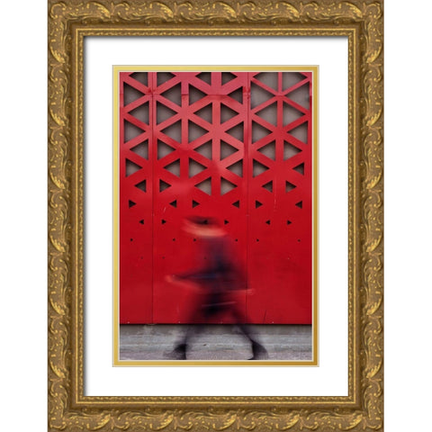 Untitled Gold Ornate Wood Framed Art Print with Double Matting by Ayer, Ali