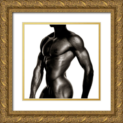 Jovan 3 Gold Ornate Wood Framed Art Print with Double Matting by Kustas, Anders