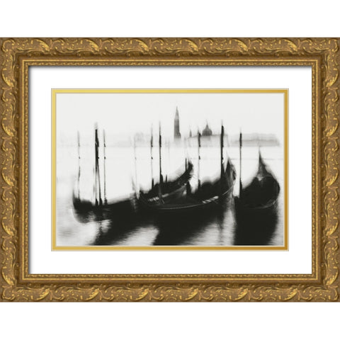 Venice Gold Ornate Wood Framed Art Print with Double Matting by iso66