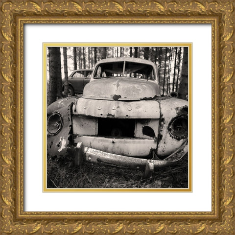 Volvo Pv544 Gold Ornate Wood Framed Art Print with Double Matting by Kustas, Anders