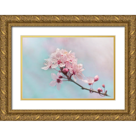 Fresh Gold Ornate Wood Framed Art Print with Double Matting by Parker, Jacky