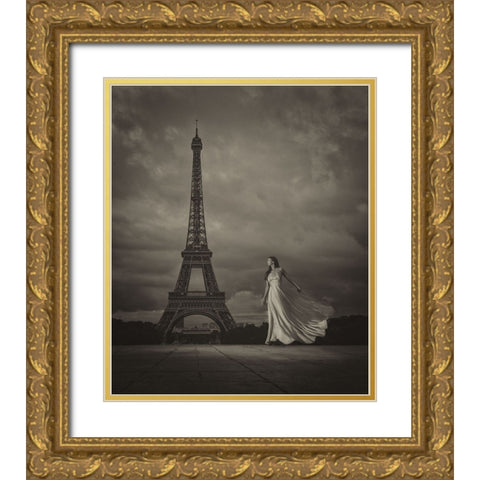 Vive La Libertac Gold Ornate Wood Framed Art Print with Double Matting by Netton, Chris