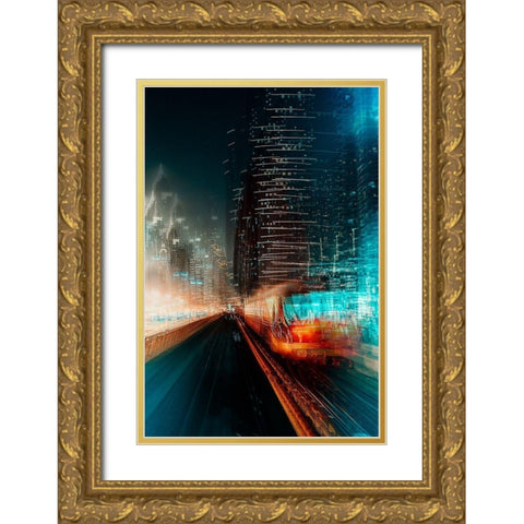 Look Into The Future Gold Ornate Wood Framed Art Print with Double Matting by Chiriaco, Carmine