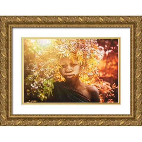 Surmacolors Gold Ornate Wood Framed Art Print with Double Matting by Yosifov, Svetlin