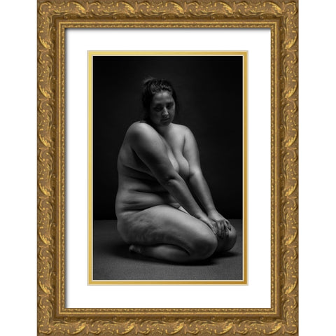 Bodyscape Gold Ornate Wood Framed Art Print with Double Matting by Belovodchenko, Anton