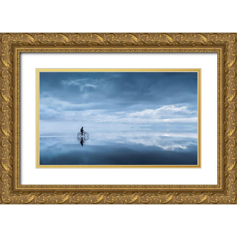 Walking In The Sky... Gold Ornate Wood Framed Art Print with Double Matting by Kukrinov, Alexandr
