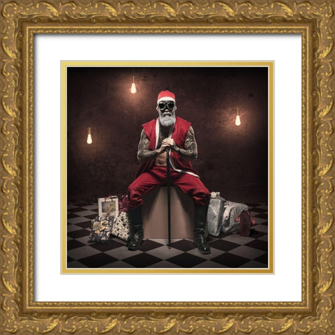 Ready For Takeoff Gold Ornate Wood Framed Art Print with Double Matting by Damsten, Petri