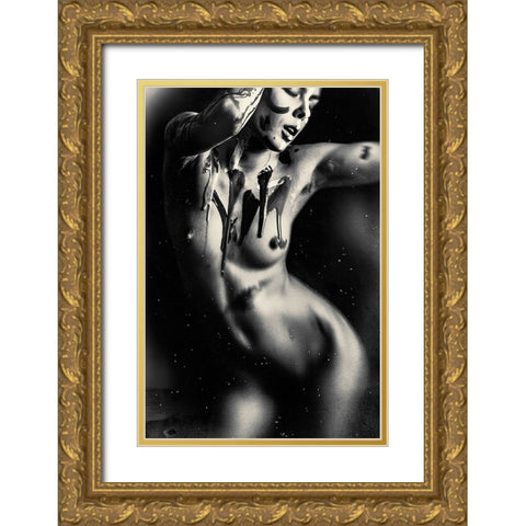 Untitled Gold Ornate Wood Framed Art Print with Double Matting by Bousca, Bogdan