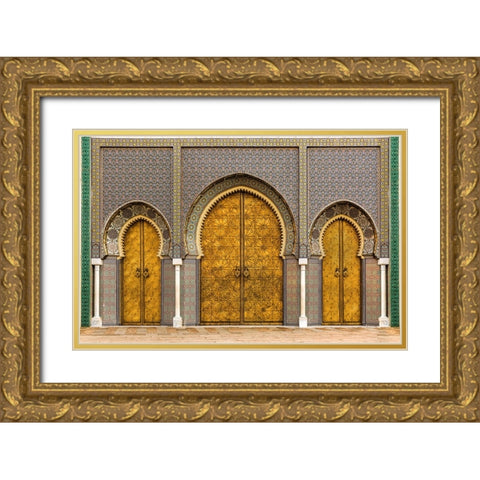 Three Doors Gold Ornate Wood Framed Art Print with Double Matting by Domont, Jois