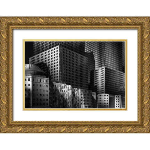 Lego City Gold Ornate Wood Framed Art Print with Double Matting by Ruiz Dueso, Jorge