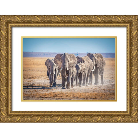 The Titans Gold Ornate Wood Framed Art Print with Double Matting by C. Sink, Jeffrey