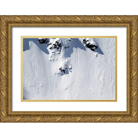 Bec Des Rosses Gold Ornate Wood Framed Art Print with Double Matting by Sanne, Jakob