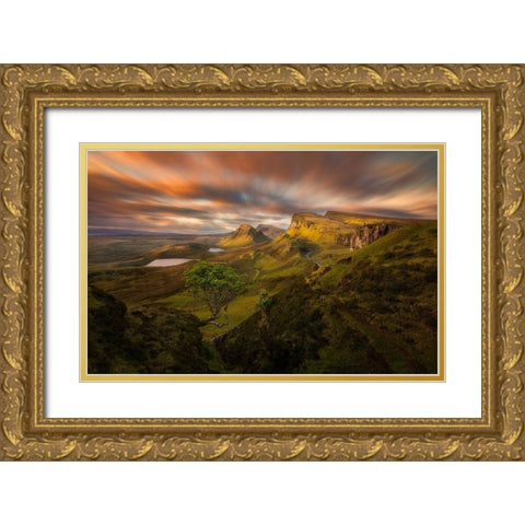 Untitled Gold Ornate Wood Framed Art Print with Double Matting by Rojek, Tomasz