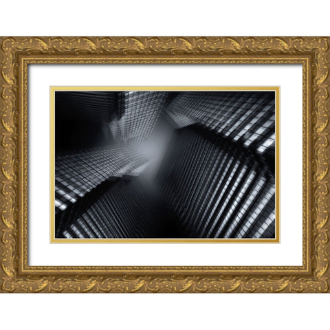 Looking Up Gold Ornate Wood Framed Art Print with Double Matting by aRRO