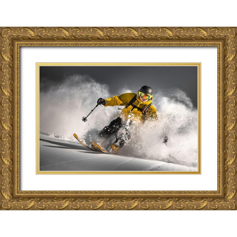 Powder Blast Gold Ornate Wood Framed Art Print with Double Matting by Bertoncelj, Sandi