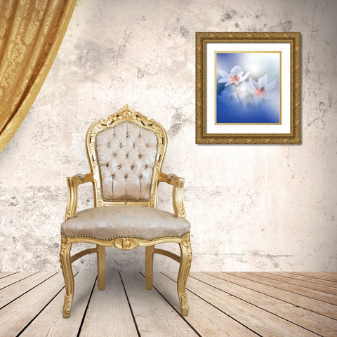 Dancers In My Mind.. Gold Ornate Wood Framed Art Print with Double Matting by Nan, Juliana