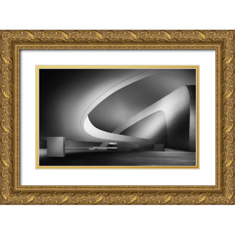 Niemeyer Art Gold Ornate Wood Framed Art Print with Double Matting by Osuna, Fran