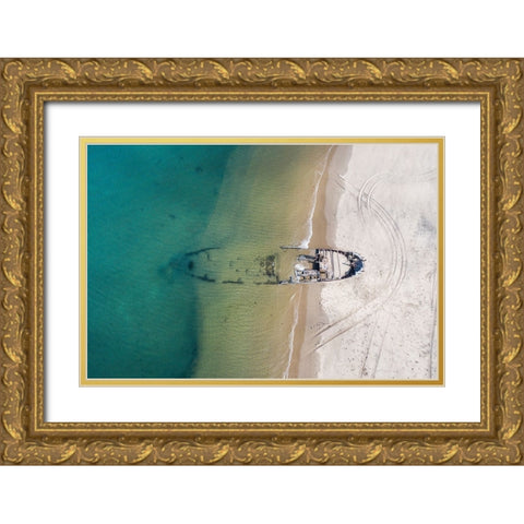 Wreck Gold Ornate Wood Framed Art Print with Double Matting by Cheli, Ivano