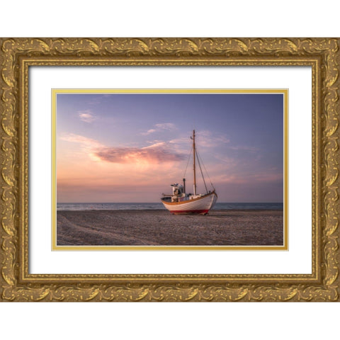 Jammerbugten Gold Ornate Wood Framed Art Print with Double Matting by Riml, Ludwig