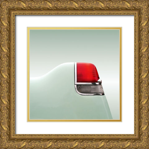 Us Classic Car 1955 Series 62 Coupe Deville Gold Ornate Wood Framed Art Print with Double Matting by Gube, Beate