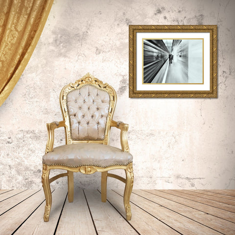 Moscow Metro - Sketch Gold Ornate Wood Framed Art Print with Double Matting by Makunin, Maxim