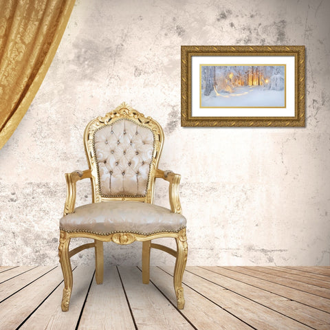 Bright Spots Gold Ornate Wood Framed Art Print with Double Matting by Jochen, Burger