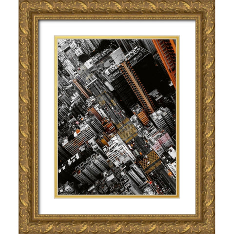 Vertigo Gold Ornate Wood Framed Art Print with Double Matting by Chiriaco, Carmine