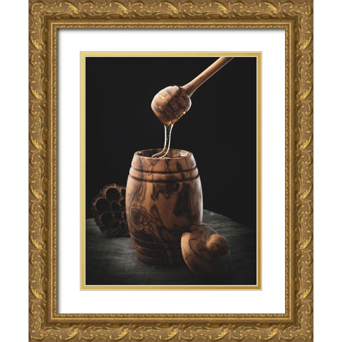 Honey Gold Ornate Wood Framed Art Print with Double Matting by Minar, Patrik