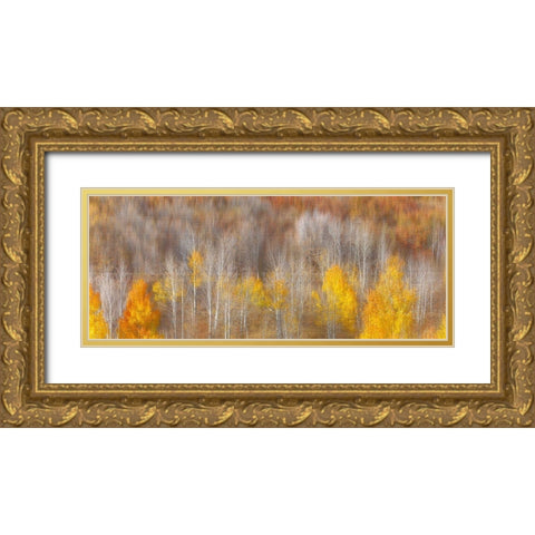 Autumn Painting Gold Ornate Wood Framed Art Print with Double Matting by Xu, Mei