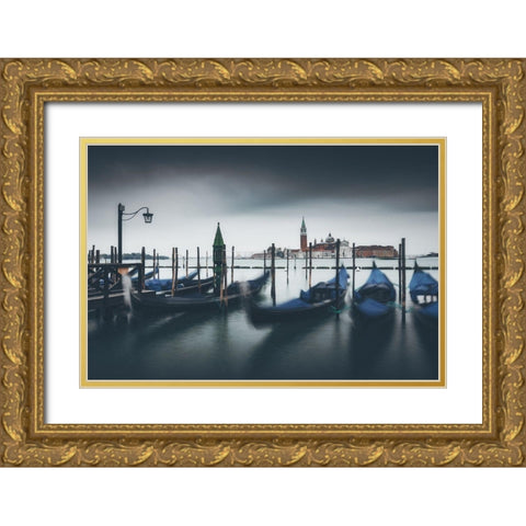 Floating On A Dream Gold Ornate Wood Framed Art Print with Double Matting by Behzad, Majid