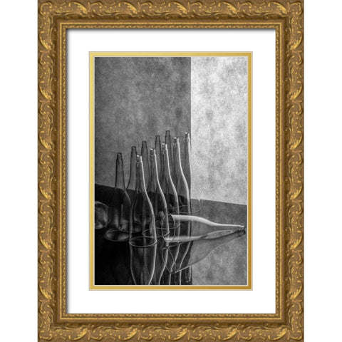 Still Life With Transparent Figures Gold Ornate Wood Framed Art Print with Double Matting by Barkow, Brig