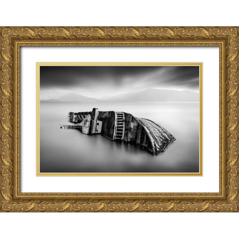 Mediterranean Sky Iii Gold Ornate Wood Framed Art Print with Double Matting by Digalakis, George