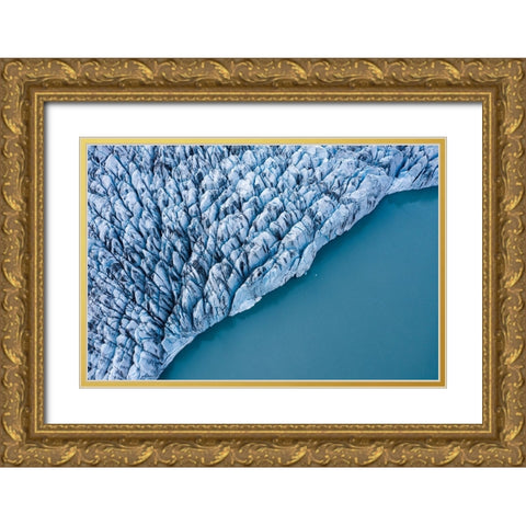 Flying Over Iceland Gold Ornate Wood Framed Art Print with Double Matting by Ruoppolo, Luigi