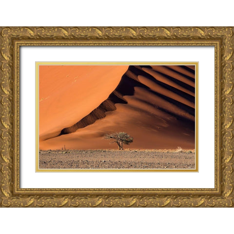 The Dune And The Tree Gold Ornate Wood Framed Art Print with Double Matting by Ruoppolo, Luigi