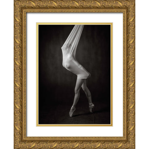 Trapped Gold Ornate Wood Framed Art Print with Double Matting by Catchlight Studio