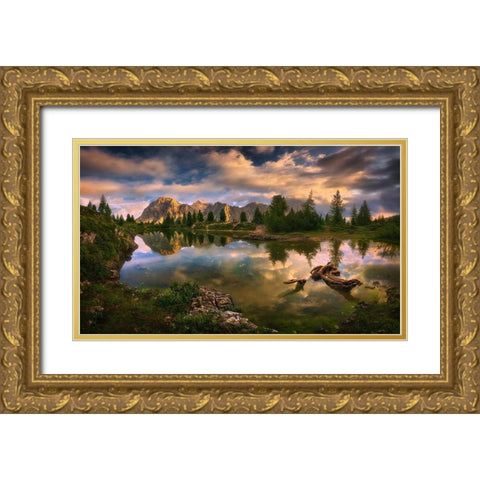 Limides... Gold Ornate Wood Framed Art Print with Double Matting by Browko, Krzysztof