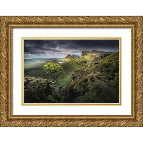 Quiraing Gold Ornate Wood Framed Art Print with Double Matting by Nienartowicz, Karol