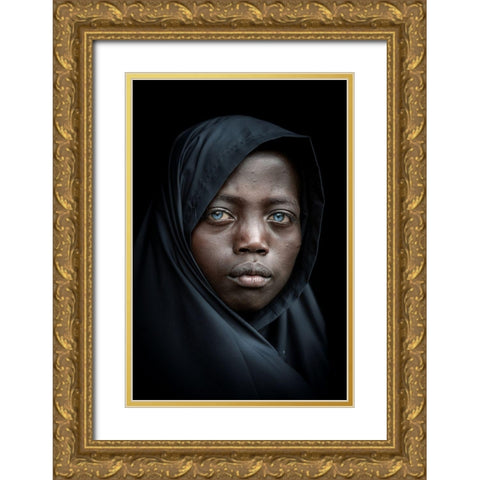 Abushe Gold Ornate Wood Framed Art Print with Double Matting by Cole, Trevor