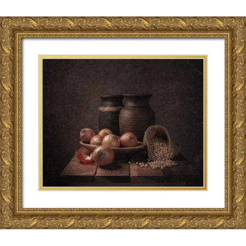 Soy Gold Ornate Wood Framed Art Print with Double Matting by Perfoncio, Margareth