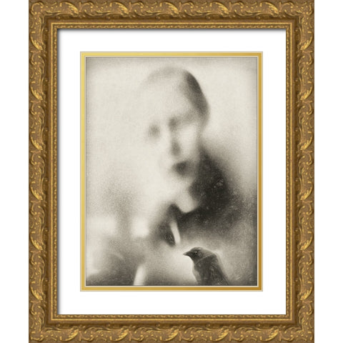 Malicious Bird Gold Ornate Wood Framed Art Print with Double Matting by Claes, Gilbert