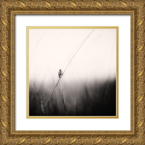 Monsoon Melodies Gold Ornate Wood Framed Art Print with Double Matting by Swapnil