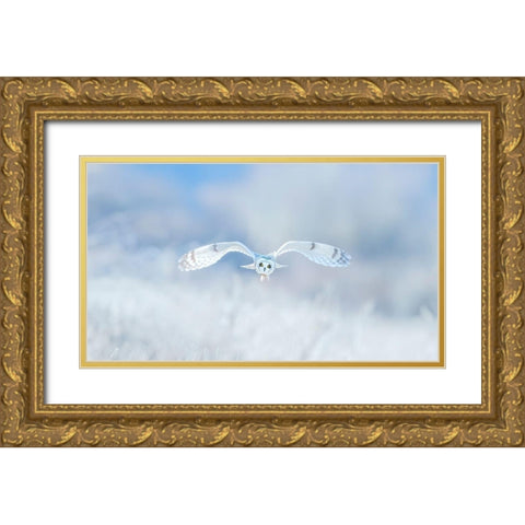 Winter-Winter-Winter,Wonderland Gold Ornate Wood Framed Art Print with Double Matting by Wong, Fion