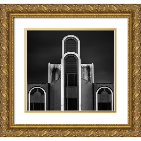 Rhythm In White Gold Ornate Wood Framed Art Print with Double Matting by Van Den, Jef