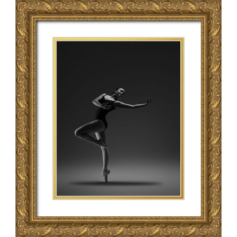 Untitled Gold Ornate Wood Framed Art Print with Double Matting by Li, Rob