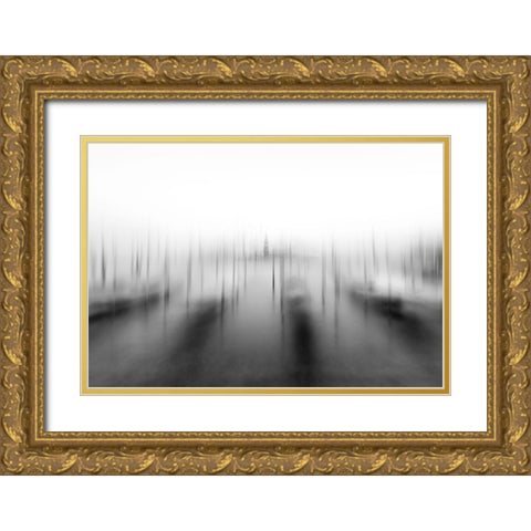 Venezia (AuAdandfrac14;AeM) Gold Ornate Wood Framed Art Print with Double Matting by Deng, Larry