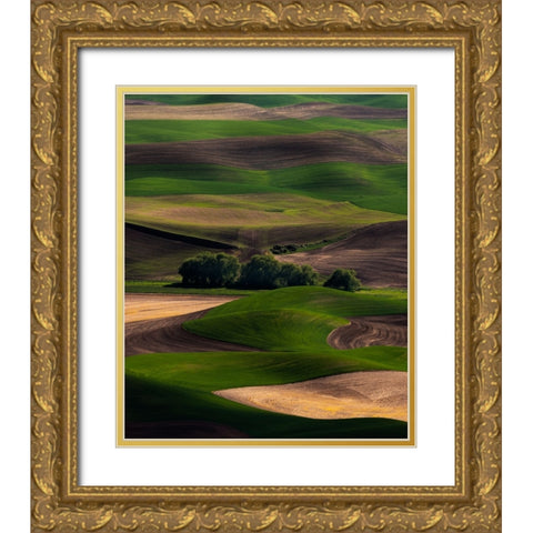 Rolling Dreams Gold Ornate Wood Framed Art Print with Double Matting by Langager, Ron