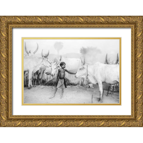 A Symbiotic Bond Gold Ornate Wood Framed Art Print with Double Matting by Cole, Trevor